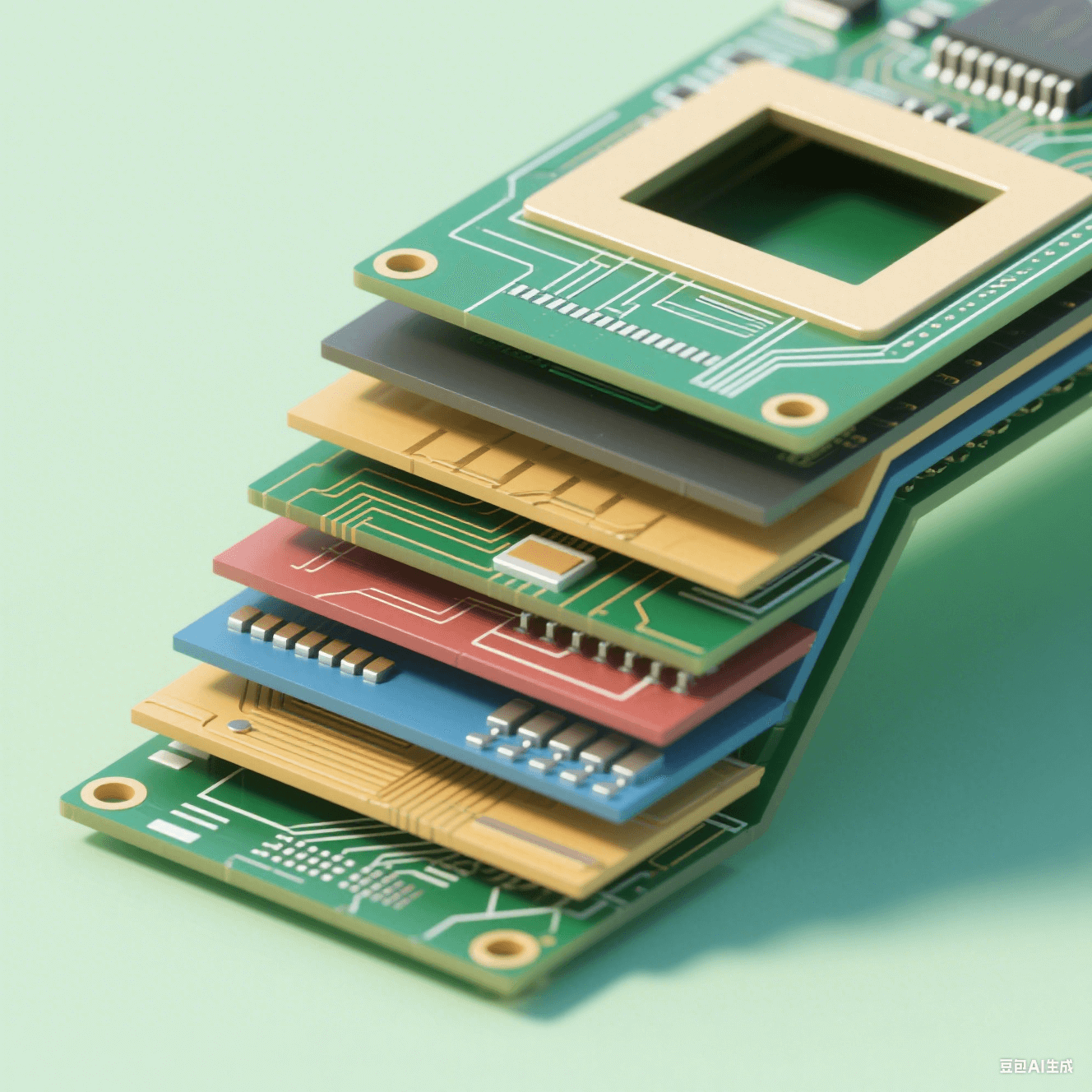 PCB階梯開(kāi)窗3D結(jié)構(gòu)剖面圖